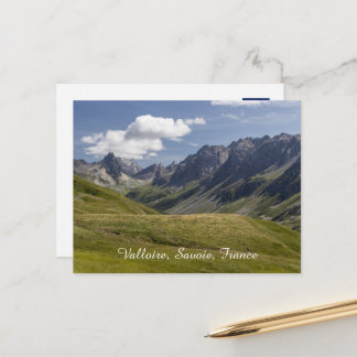 Valloire-bergen sommarlandskap, Frankrike Helg Vykort
