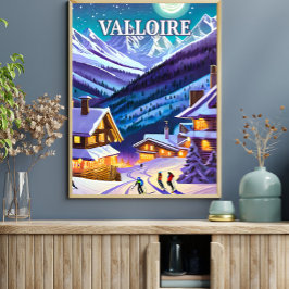 Valloire : Toile Alpestre, Éclats d'Hiver en Harmo Poster