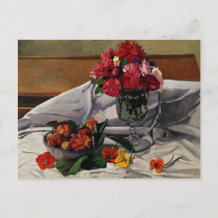 Vallotton - Blommor och jordgubbar Vykort