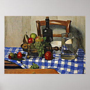 Vallotton: Liv med Blue Checker Tablecloth Poster