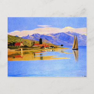 Vallotton - The Port of Pully, bra Art-tavla Vykort