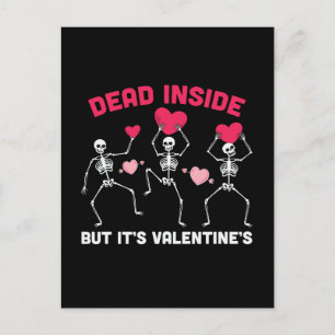 Valloween Valentiness Dead Inside Funny Vykort