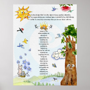 Välmående Tecknader Abraham Hicks Quote Poster