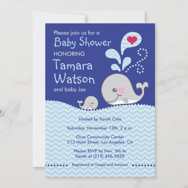 Valmammor och babykärlek - baby showerinbjudan inbjudningar (Framsida)