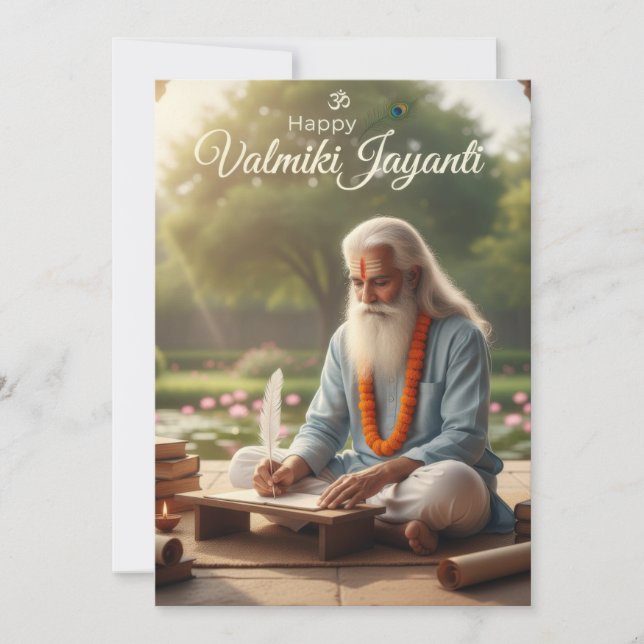 Valmiki jayanti firande inbjudningar (Framsida)