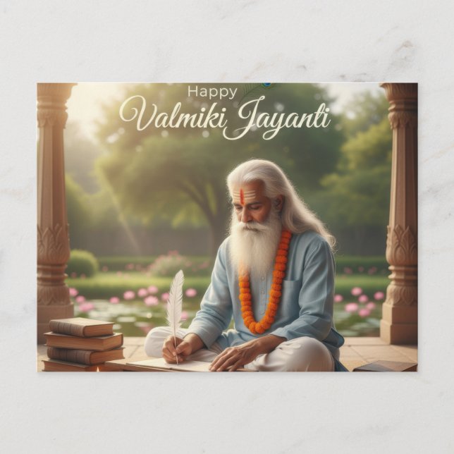 Valmiki jayanti firande vykort (Framsida)