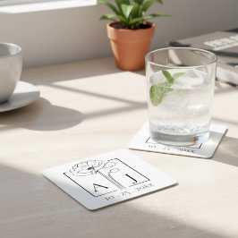 Valmott monogram underlägg papper kvadrat