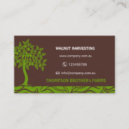 valnötsodling, jordbruk, trädgårdsskötsel visitkort