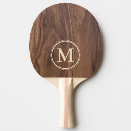 Valnötsträ Monogram Pingisracket