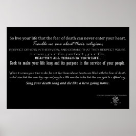 Valor Dikt - Dikt av Tecumseh Poster