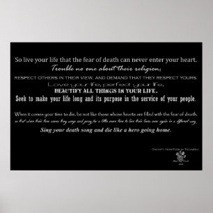 Valor Dikt - Dikt av Tecumseh Poster