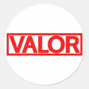 Valor Frimärke Runt Klistermärke