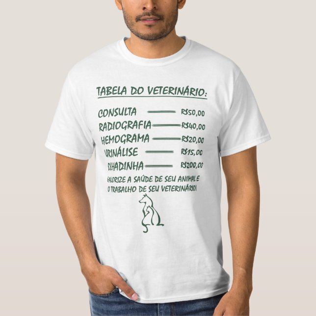 Valorize o Veterinário Tee Shirt (Framsida)