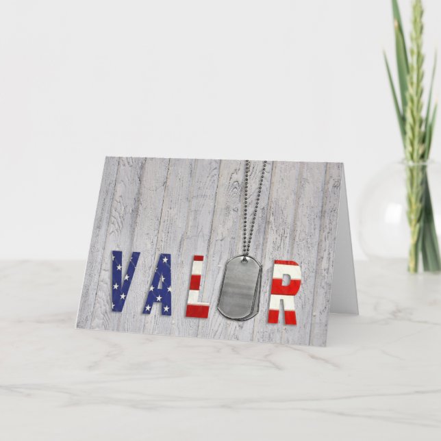 Valormilitärhundbrickor Tack Kort (Framsida)