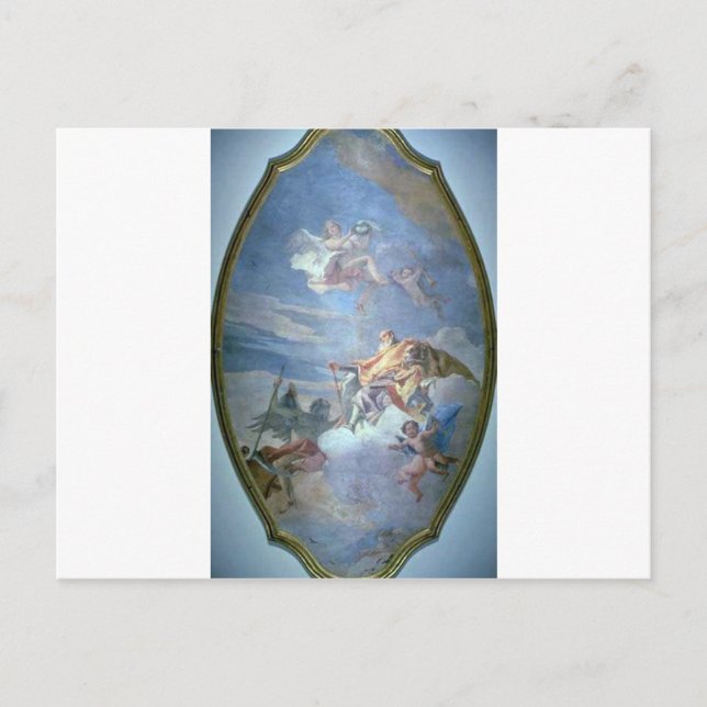 Valors triumf över tiden av Giovanni Domenia Vykort (Framsida)