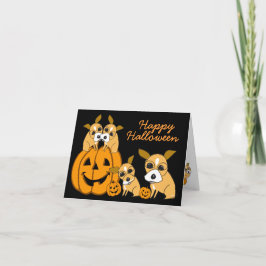 Valp 4 för Halloween kortChihuahua Kort