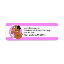 Valp 4 för studentenadressetikett returadress etikett