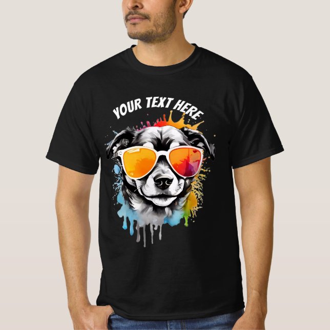 Valp av Coola med solglasögon T Shirt (Framsida)