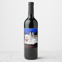 Valp av polar med julpenguin i baby