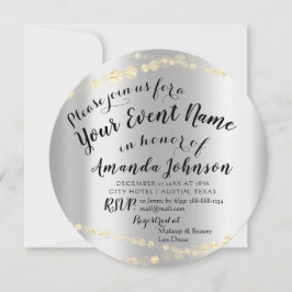 Valp Baby Hund kalas Ny Pet Foto Rosa Guld Inbjudningar