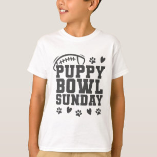 Valp Bowl söndag Super Fotboll Spel Fest Hundar Hu T Shirt