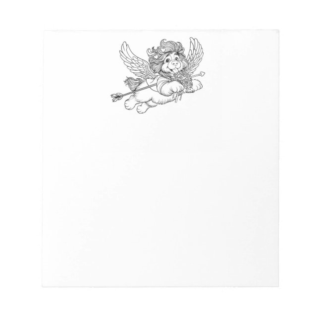 Valp Cupid Ängel  Anteckningsblock (Framsida)