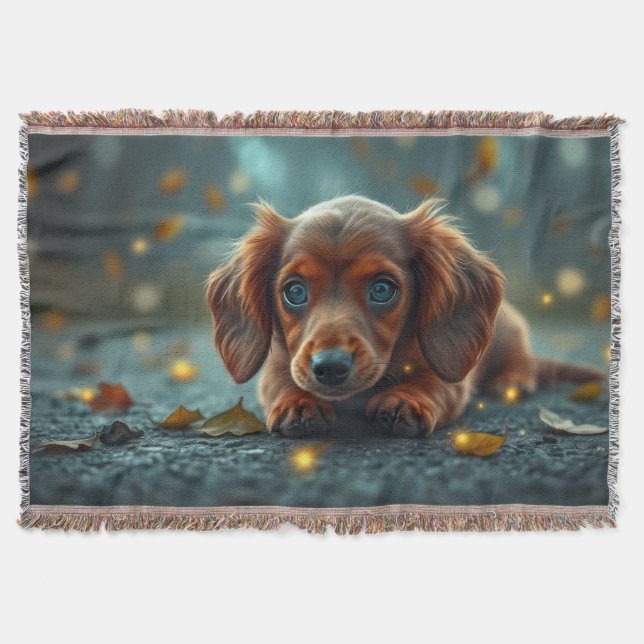 valp dachshund filt (Framsidan)