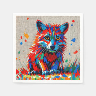 Valp Expressiv abstrakt djur konst design Pappersservett