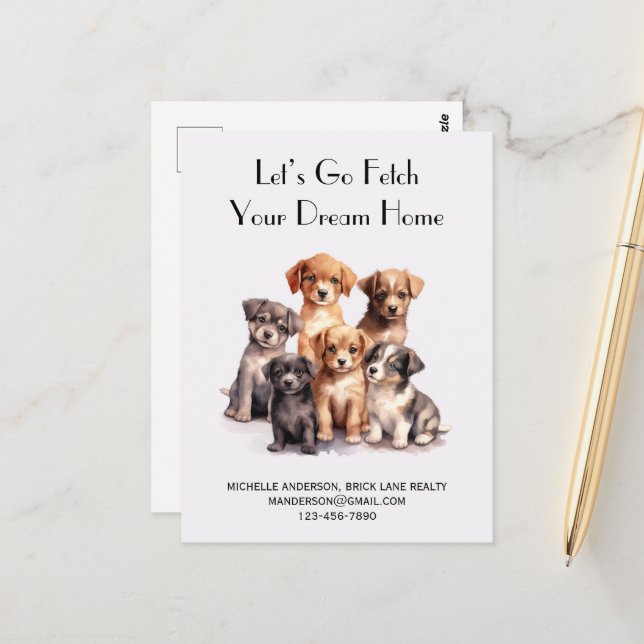 Valp Fastighetsfrämjande Marknadsföring  Vykort (Fram/Back In Situ)