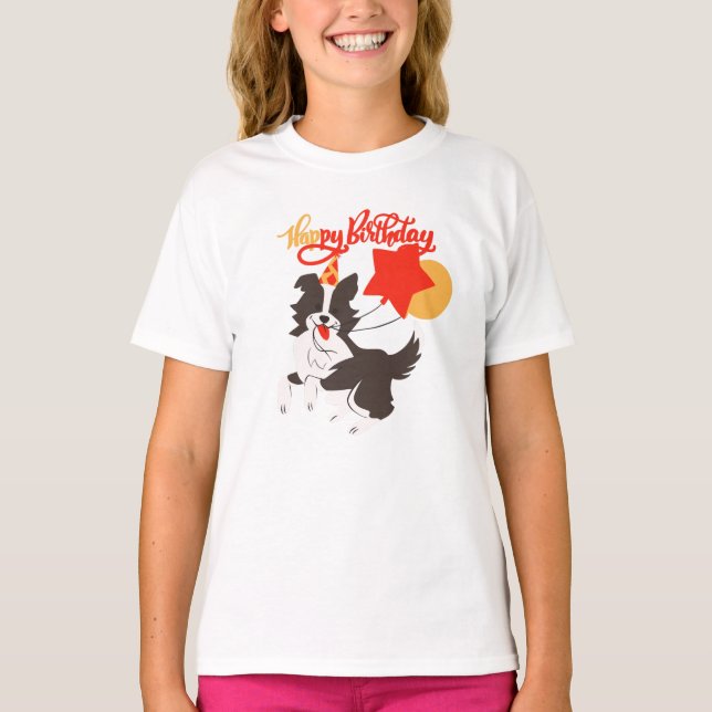 Valp födelsedag  t shirt (Framsida)
