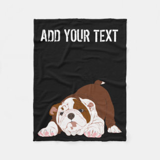 Valp för bulldogg för Tuffvalp skämtsam Fleecefilt