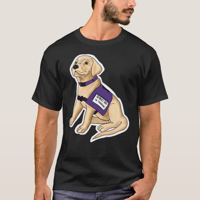 Valp för gul lab tjänst t shirt (Framsida)