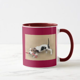 Valp för sparkcykel… Bassethund! … KaffeMug. Mugg