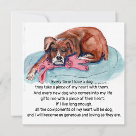 Valp för vattenfärgning och "Varje gång jag förlor Julkort