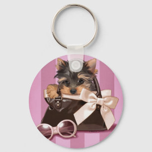 Valp för Yorkshire Terrier Nyckelring