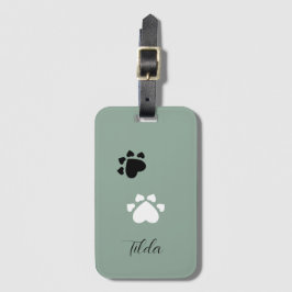 Valp Hjärt Klövar Monogram Bagagebricka