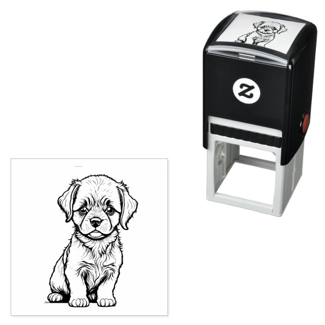 valp hund självfärgande stämpel (In Situ)