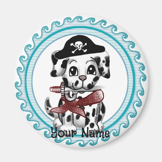 Valp Hund Sjörövare  Magnet (Framsidan)