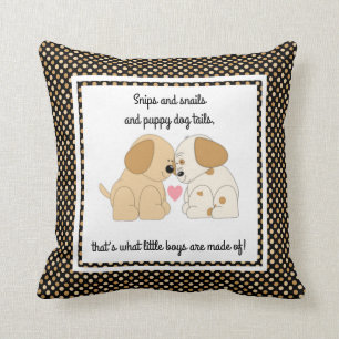 valp hund svan.... Vad små pojkar är gjorda av! Kudde