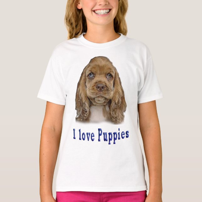 Valp Hund T Shirt (Framsida)