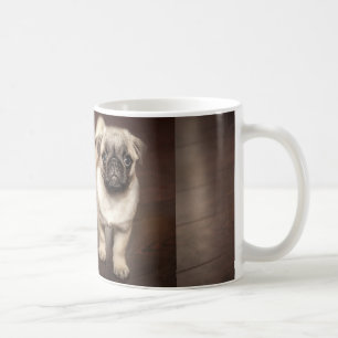 valp i sepiafärg kaffemugg