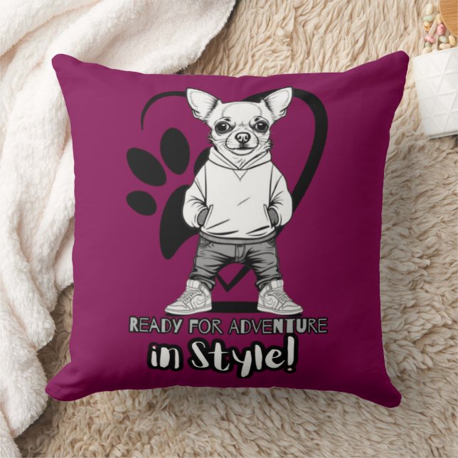 Valp i städerna: Mode Forward Chihuahua Kudde (Filt)