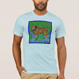Valp i trädgården - blått t shirt