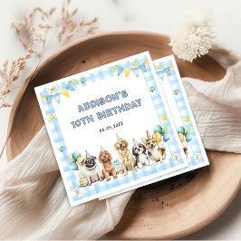 Valp kallar alla Pawty-djur Födelsedag Pappersservett
