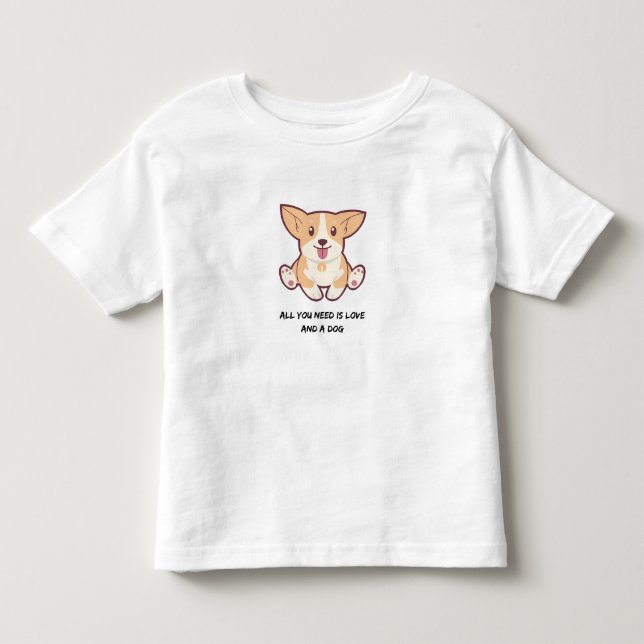 Valp Kärlek Unisex Barn T-Shirt (Framsida)
