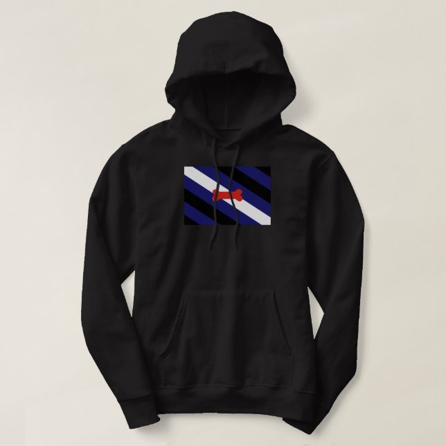 Valp Lek Stolthet Flagga Hoodie (Design framsida)