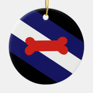 Valp Lek Stolthet Flagga Julgransprydnad Keramik