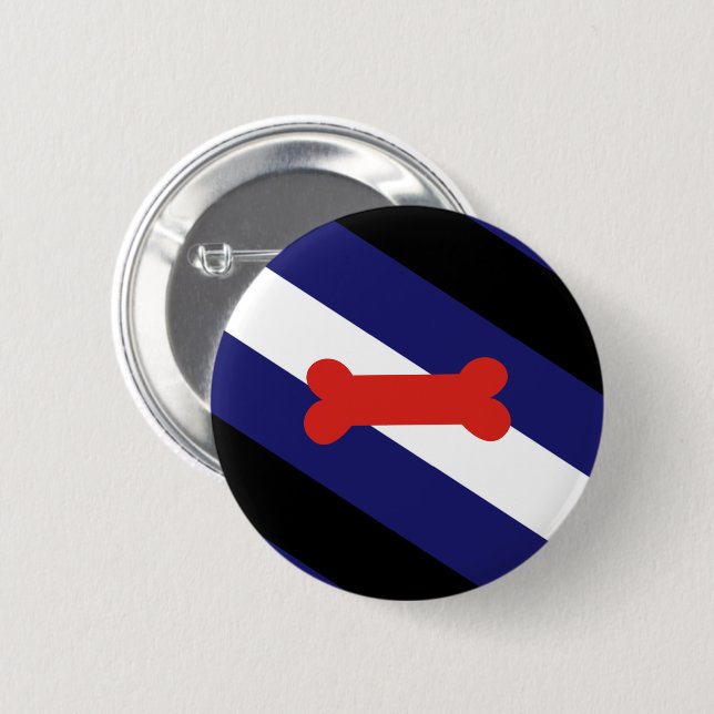 Valp Lek Stolthet Flagga Knapp (Framsida & baksida)