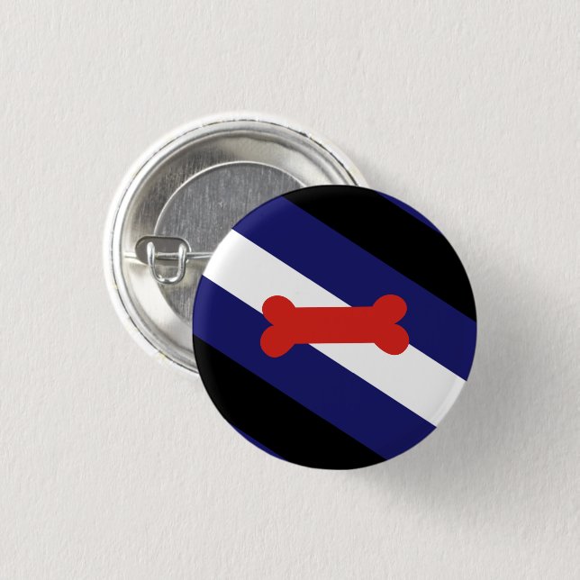 Valp Lek Stolthet Flagga Knapp (Framsida & baksida)