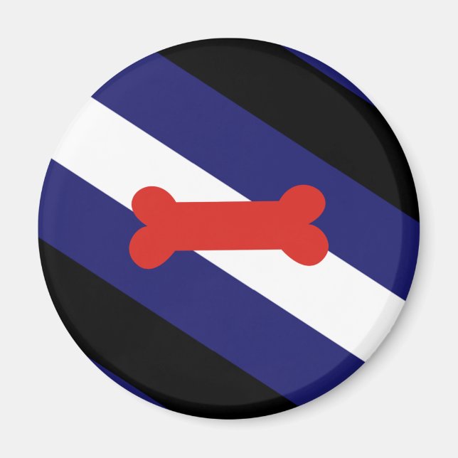 Valp Lek Stolthet Flagga Magnet (Framsidan)